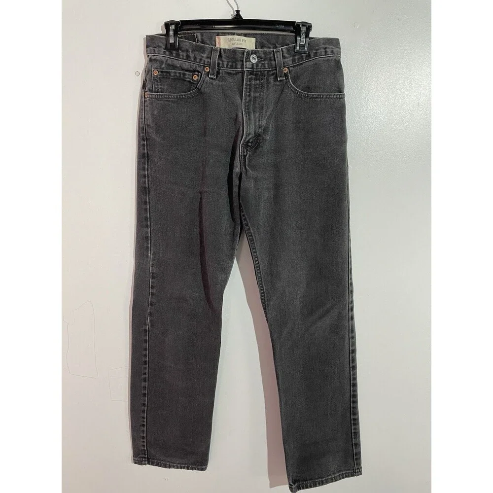 Vtg Levis 505 Jeans Mens 32x32* Black Regular Fit Straight Y2K Denim Grunge USA